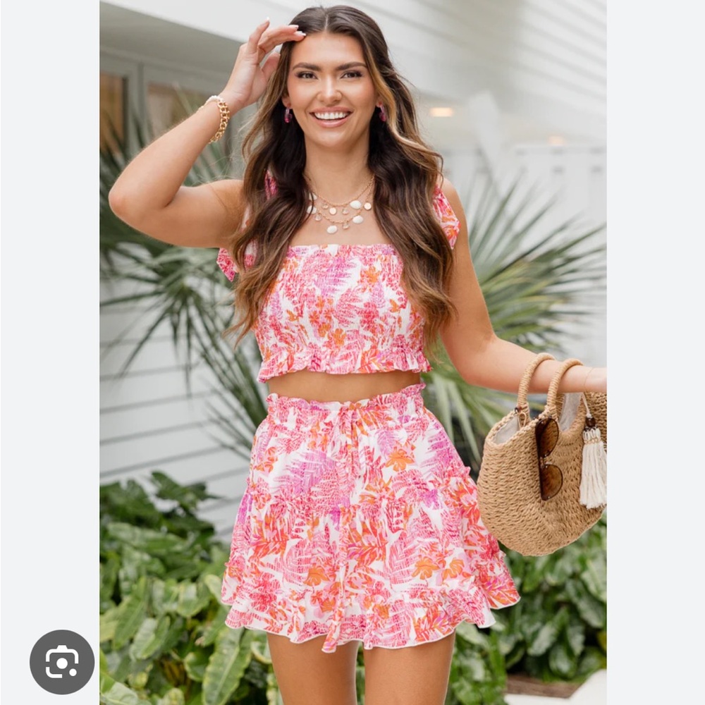 Pink Lily Sunset Promises Pink Printed Set